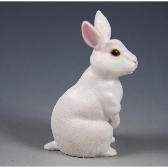White Rabbit Bunny Figure Terra by Battat Maison Joseph H60001 Plastic 3" Tall - Picture 3 of 6